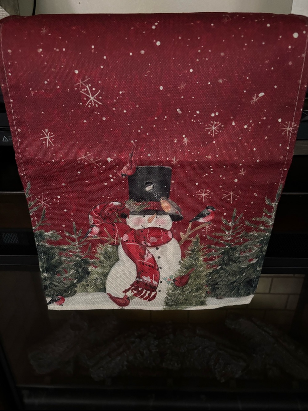 Christmas Festive Red Snowman Holiday Table Runner 73x13